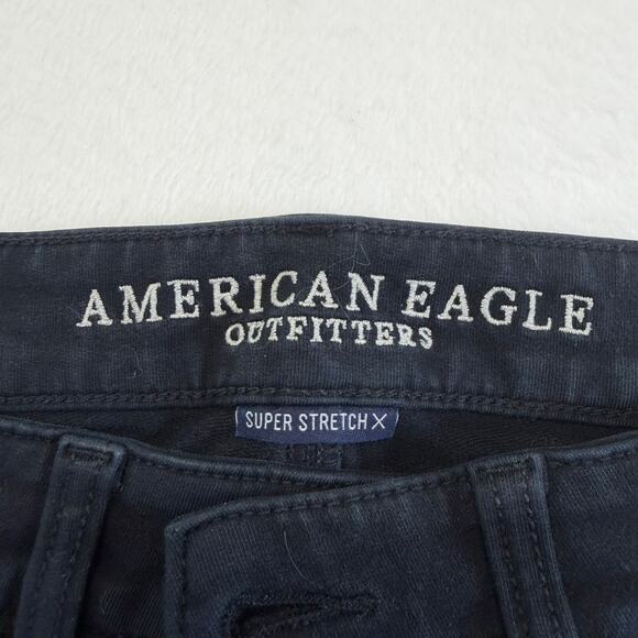 American Eagle Jeans Women’s 8 Black Hi‎ Rise Jegging Skinny Stretch Denim - Picture 3 of 9